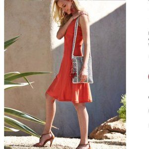 Peruvian Connection Poppy "Lorelei" Knit Dress tangerine 100% Pima cotton med